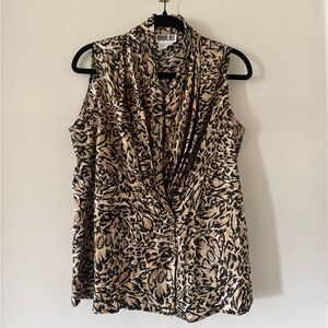 🐆 Robbie Bee Leopard Print Sleeveless Top